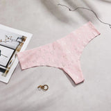 Non-Stained Lady T-Tong Trousers Round Lattice Letter Large-Size Female T-Trousers T-T-T-Pants HZ1208