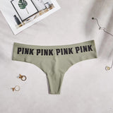 Non-Stained Lady T-Tong Trousers Round Lattice Letter Large-Size Female T-Trousers T-T-T-Pants HZ1208