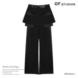 25 Spring New Leather Belt Short Skirt Belt Belt Belt Belt Belt + Two-Piece Pendant Broad Leg Pants Women Two Sets 1070 HZ1208