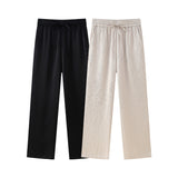 Street Wind Wrinkle Effect Double Buckle Blazer 4387127 Wrinkle Effect Pants 4387027 Set HZ1208