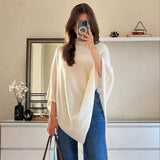 Women's Spring And Summer New Sweet Age-Reed Sweater Short-Sleeved Casual Knitted Sweater Cardigan Sweater HZ1208