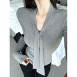 2025 Autumn And Winter Dress Alone Special Tight Bottom Shirt Top Dress Small Design Solid Color Long Sleeves With T-Shirts HZ1208