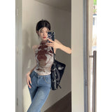 2025 Millennium Hottie Thai-Style Hanging Neck Sling Vest Woman Summer Bare Sleeveless Tight Short Coat Wear HZ1208