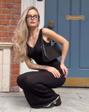 Autumn/Winter 2025 V-Neck Vest Sweater Skirt Long Elegant Bean Yarn Tight Skirt Holiday Style HZ1208