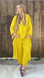 2025 Explosion. Women's Casual Cotton Set Long-Sleeved Round Collar Trousers Casual Set HZ1208