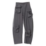 25 New Personality Tailoring Three-Dimensional Pocket Trousers Casual Pants Women 1702 HZ1208