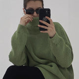 The New Languid Languid Knitted Sweater Jacket For The Women's Autumn/Winter 2025 Languid Collar Knitted Shirt HZ1208