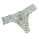 Comfortable Breathable Thread Cotton Splicing Lace T-Shirt Cotton Lace Lace Side Large Size Low-Rise T-Pants Ladies Trousers HZ1208