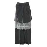 25 New Wearing A Variety Of Irregular Skirts Long Lace Three-Piece Casual Pants Set 1766 HZ1208