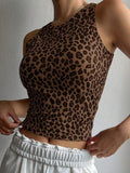 Hottie Net Red Leopard Pure Lust Wind Vest Female Summer Pure Lust Sexy Comfortable Skin Short-Term Open Umbilly Coat HZ1208