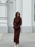 2025 Hot Knitted Hollow Skirt + Vest Skirt Set Women's Soft Knitted Burqa Holiday Wind HZ1208