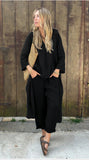 2025 Explosion. Women's Casual Cotton Set Long-Sleeved Round Collar Trousers Casual Set HZ1208