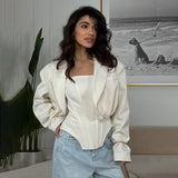 Spring Temperament Famous Style Short Coat Plus Thoracic Fish Bone Vest Top Two Sets Of Dress HZ1208