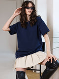 2025 Hot Summer T-Shirt Women's Pure Cotton 16-Color Basic Loose Top Ins Soft T-Shirt HZ1208