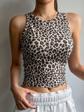 Hottie Net Red Leopard Pure Lust Wind Vest Female Summer Pure Lust Sexy Comfortable Skin Short-Term Open Umbilly Coat HZ1208