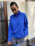 Autumn And Winter Pure Color Turtleneck Sweater Hot Selling Burst Comfortable Loose Basic Jacket Sweater Woman HZ1208