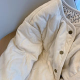 Design Sense Lints Spliced Broken Flower Lingge Cotton Coat Women's New Relaxed Leisure Cotton Coat In Winter HZ1208