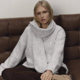 Loose Lazy Wind Soft Woolen Sweater Women's New Set Of Relaxed Knitted Sweater In Autumn And Winter HZ1208