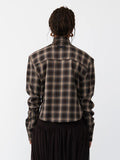 Hot Selling Plaid Shirt Personality Waist Design Retro Plaid Fashion Geeky Autumn Winter New HZ1208