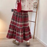 Vintage Thin Plaid Long-Sleeved Women's Coat Summer New Design Sunscreen Cardigan Loose Shirt Woman HZ1208