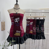 Real Shooting Waste Soil Wind Irregular Wood Ear Trumin Knitting To Make Old Hole Splicing Hairy Blouse Hottie Cardigan 2987 HZ1208