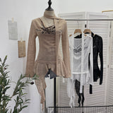 Real Shooting Retro Irregularly Hollow Knitted Jersey Dress Girl With Hottie Word Shoulder Collar Blouse 8101 HZ1208