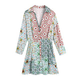 2025 Multi-Color Embroidered Flying Sleeve Dress 23002 HZ1208