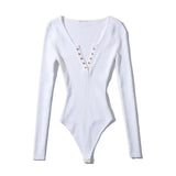 2025 Casual Crew Neck Long Sleeve Bodysuit HZ1208