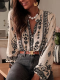 16551 # New Women's Temperament Long Sleeve Shirt Elegant Shirt HZ1208