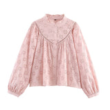 2025 Women's New Color Print Short Long-Sleeved Knitted Cardigan Sweater 7297 HZ1208