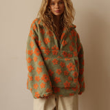 New Zipper Hooded Flower Jacket Coat Woman | Relaxed Comfortable Leisure Trend Of Sports Out Of The Street HZ1208