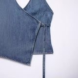 2025 Summer Cowboy Hanging Neck Blouse Women's Small Sling Vest Top HZ1208