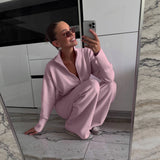 New Elegant Knitted Suit Women's Shoulder Sweater Tops In Autumn And Winter 2025 HZ1208