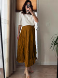 2025 Spring And Autumn New 100 Folded Wrinkles Skirt Hot Soft Half Dress In Wind HZ1208