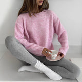 Autumn And Winter 2025 New Hot One-Step Skirt Sweater Set Women's Collar Knitted Top + Left Hip Skirts Ins HZ1208