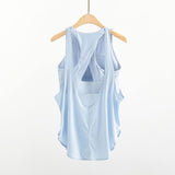 Thai Yoga Vest Women's Shockproof Bra With Bra Mat Two-In-One Sports Blouse Loose Running Fitness Set Burqa HZ1208