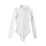 2025 Round Neck Half Cardigan Bottomed Jumpsuit HZ1208