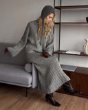 Autumn And Winter Pure Color Round Collar Jersey Sweater Set Of Women's Loose Knitted Sweater Broad Leg Trousers Scarf Three Sets HZ1208