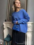 Hot Sale Of Solid Color Round-Neck Sweater Women 2025 New Soft Knitting Base Top HZ1208