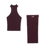 Z 2025 Spring New Knitted Neck Collar Blouse Skirt 3519028 3519029 HZ1208