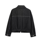 Spring New Denim Effect Jacket Jacket 21968500 Folding Pants 6929213 HZ1208