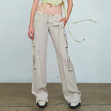 Hottie Sexy V Waist Simple Loose Comfortable Trousers Slimming Casual Small Daily HZ1208