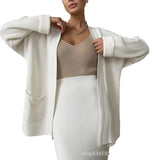 Women's Sweater Set Autumn/Winter New Sweater Cardigan Women's Loose Belt High-Waisted Skirt Fashion Knitwear HZ1208