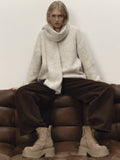 Loose Lazy Wind Soft Woolen Sweater Women's New Set Of Relaxed Knitted Sweater In Autumn And Winter HZ1208