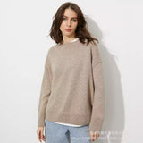 Hot Sales Of Solid Color Round-Neck Sweater Women 2025 Burst Soft Knitted Top HZ1208