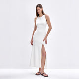 2025 Autumn And Winter Hot Vest Sweater Skirt Elegant Open Fork Tight Skirts Ins HZ1208